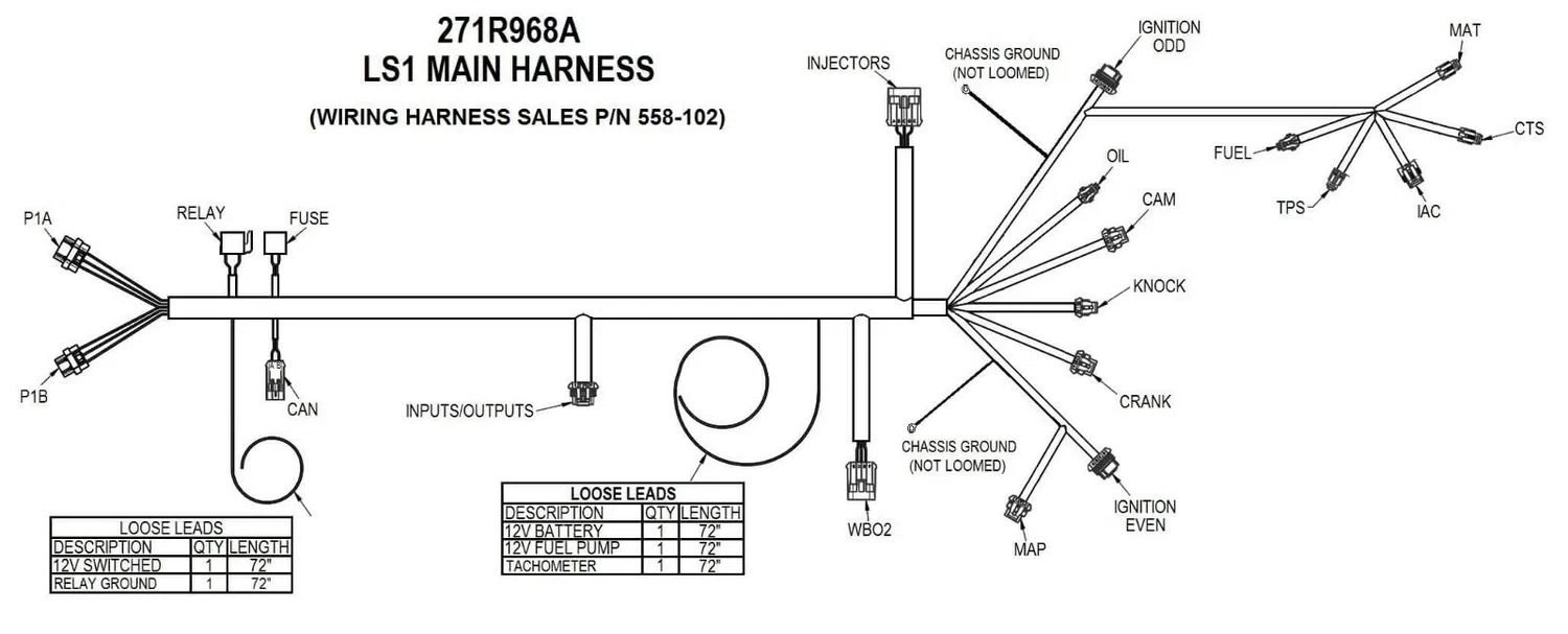LS1_6 (24x_1x) Engine Main Harness - 558-102